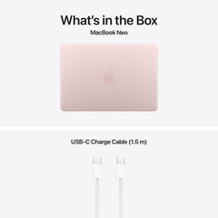 13 hüvelykes MacBook Neo: Apple A18 Pro chip with 6 magos CPU és 5 magos GPU, Magic Keyboard Touch ID-val – nemzetközi angol, 512GB SSD - hajnalpír CTO (Copy) - iSTYLE.hu