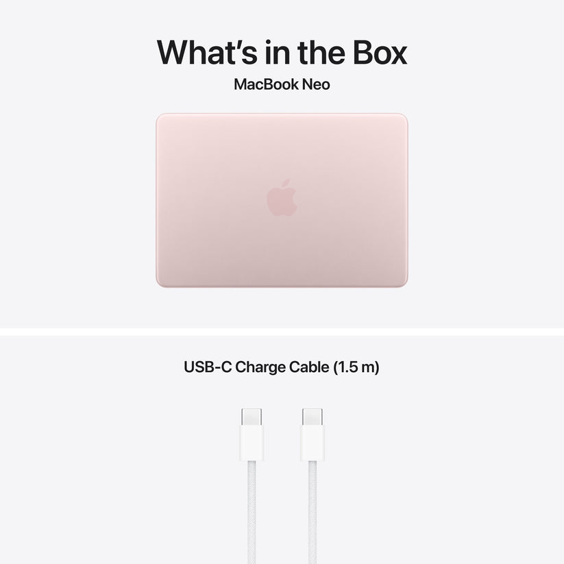 13 hüvelykes MacBook Neo: Apple A18 Pro chip with 6 magos CPU és 5 magos GPU, Magic Keyboard Touch ID-val – nemzetközi angol, 512GB SSD - hajnalpír CTO (Copy) - iSTYLE.hu