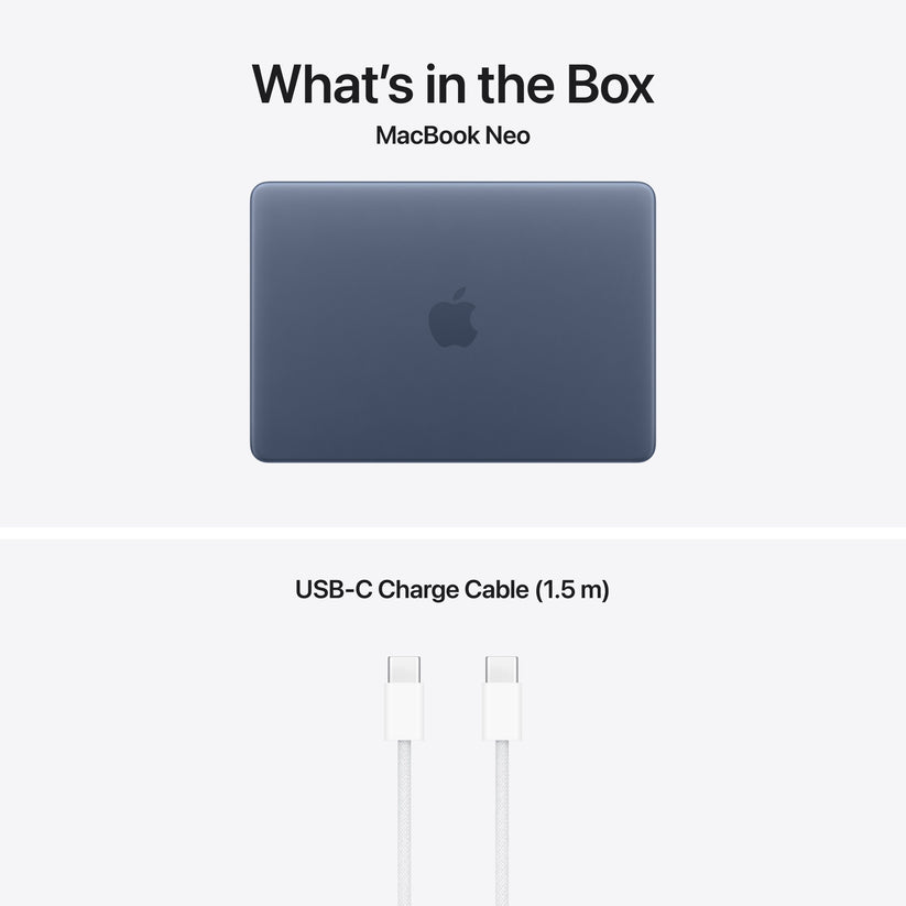 13 hüvelykes MacBook Neo: Apple A18 Pro chip with 6 magos CPU és 5 magos GPU, Magic Keyboard Touch ID-val – nemzetközi angol, 512GB SSD - indigó CTO (Copy) - iSTYLE.hu