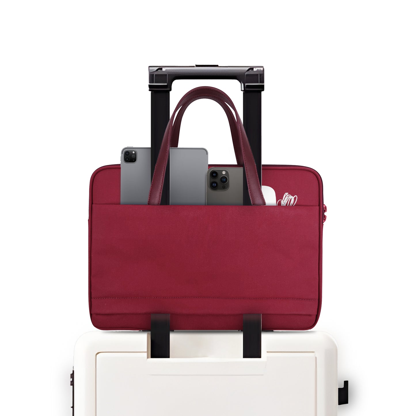 JCPal Milan briefcase Sleeve for 13/14-inch, Ruby Red