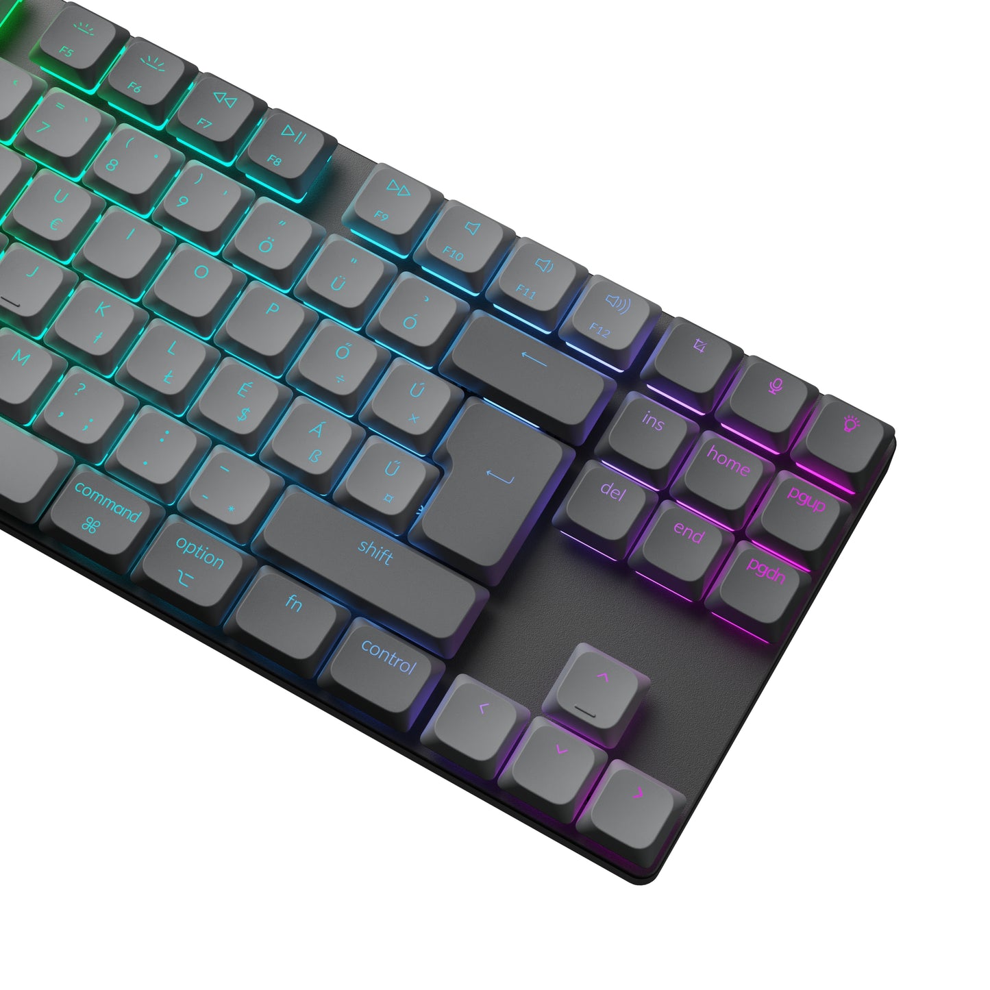 Keychron K1 V6 Bluetooth / USB-C gaming alacsony profilú mechanikus 2.0 brown switch billentyűzet (Magyar kiosztás) - fekete-szürke