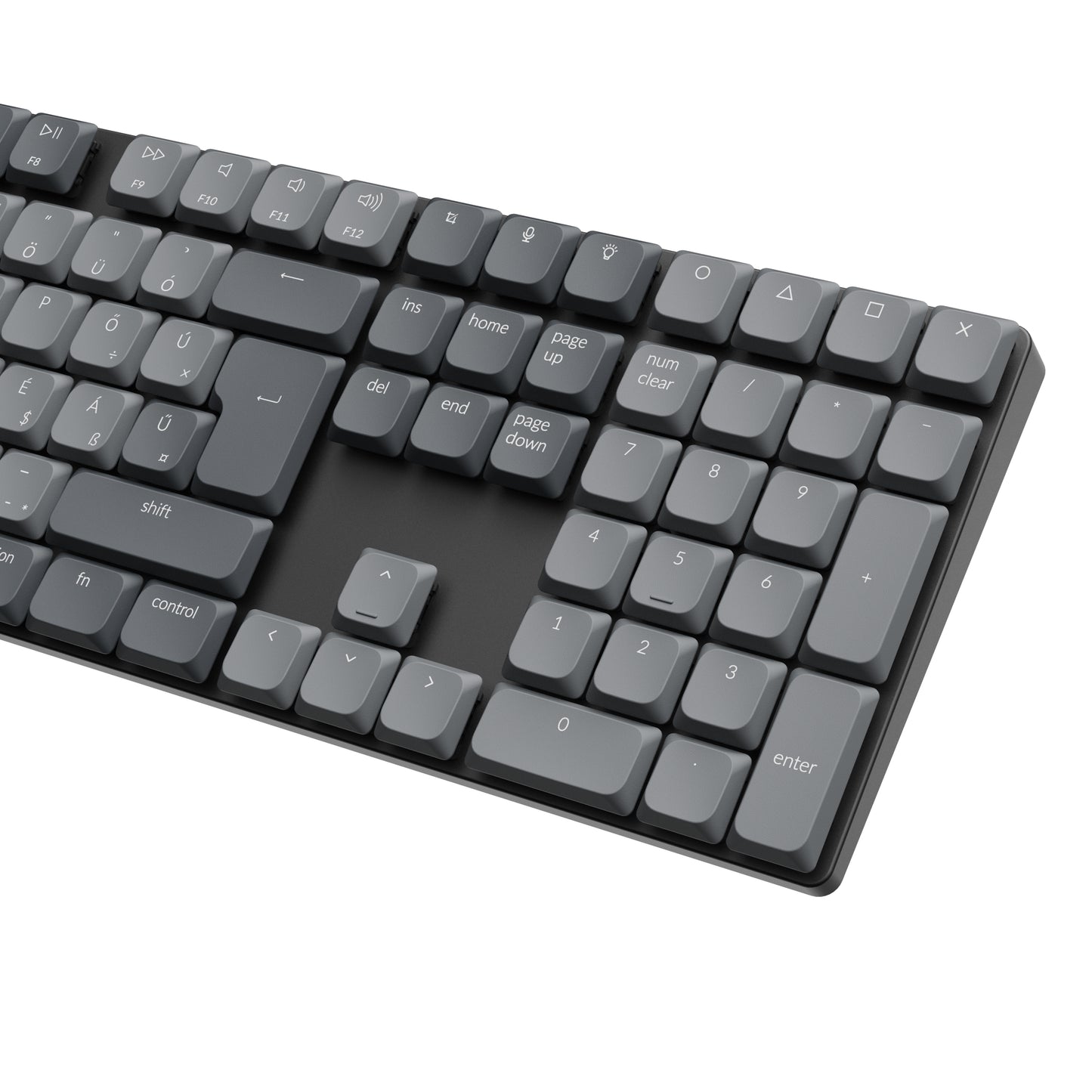 Keychron K5 Max Bluetooth / Vezeték nélküli / USB alacsony profilú mechanikus 2.0 red switch billentyűzet (Magyar kiosztás) - fekete-szürke