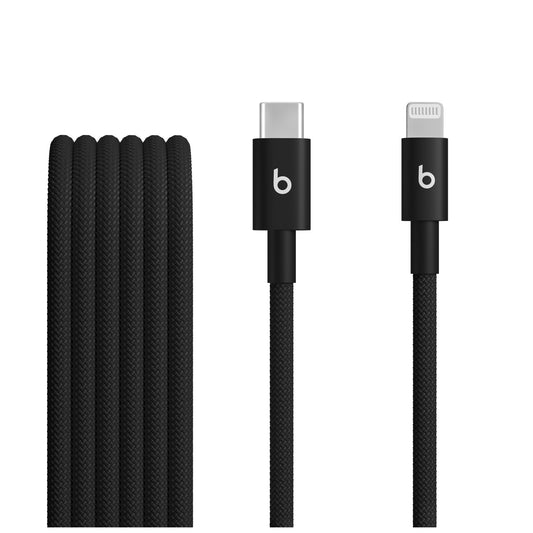 Beats USB-C — Lightning szőtt borítású kábel (1,5 m) — fotonfekete