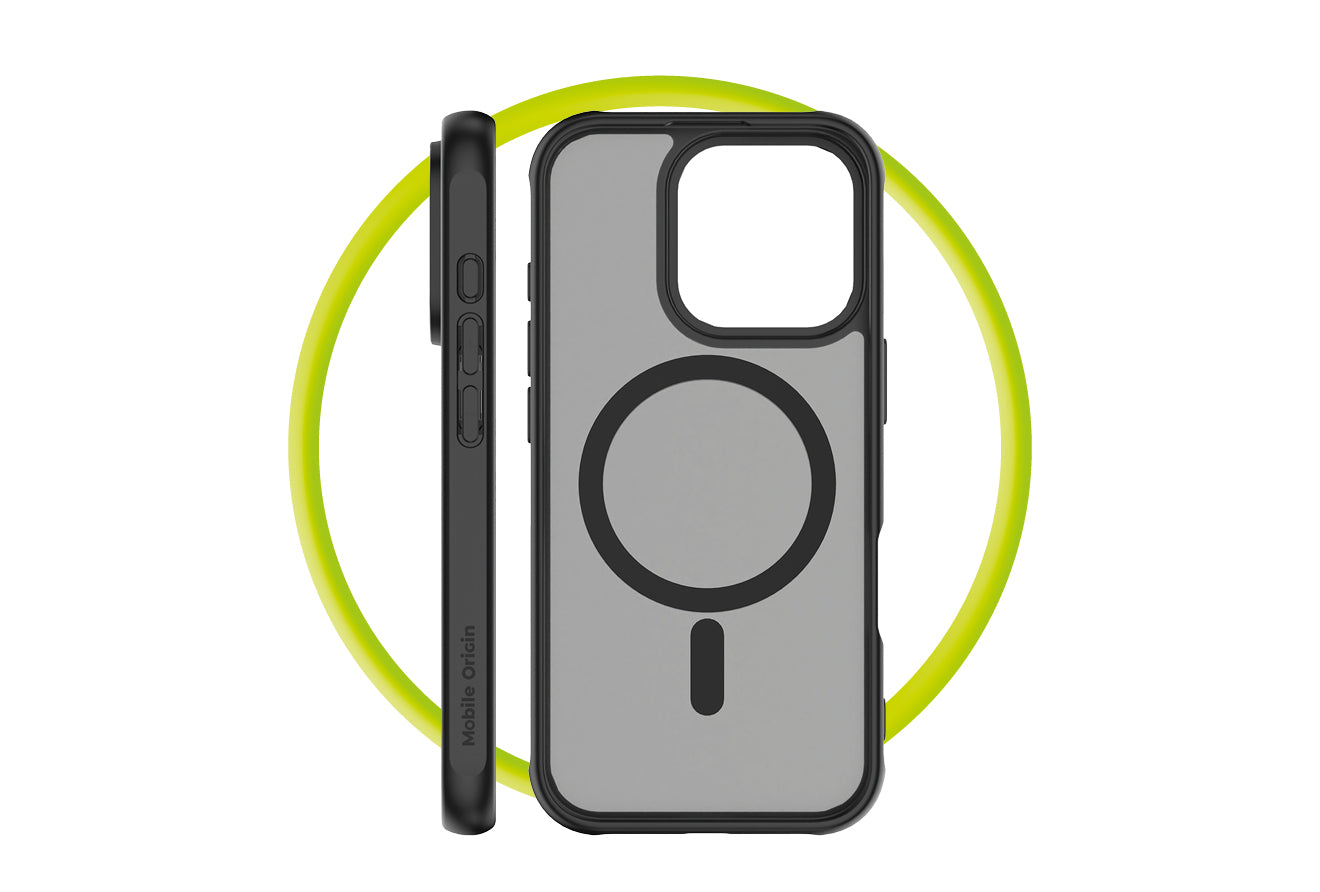 Mobile Origin Hybrid MagSafe tok, matt fekete - iPhone 16 Pro