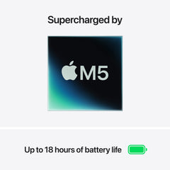 13 hüvelykes MacBook Air: Apple M5 chip 10 magos CPU-val és 10 magos GPU-val, 2TB SSD, 32GB RAM, Háttér-világítású Magic Keyboard Touch ID-val, 70 wattos USB‑C adapterrel – nemzetközi angol - éjfekete CTO