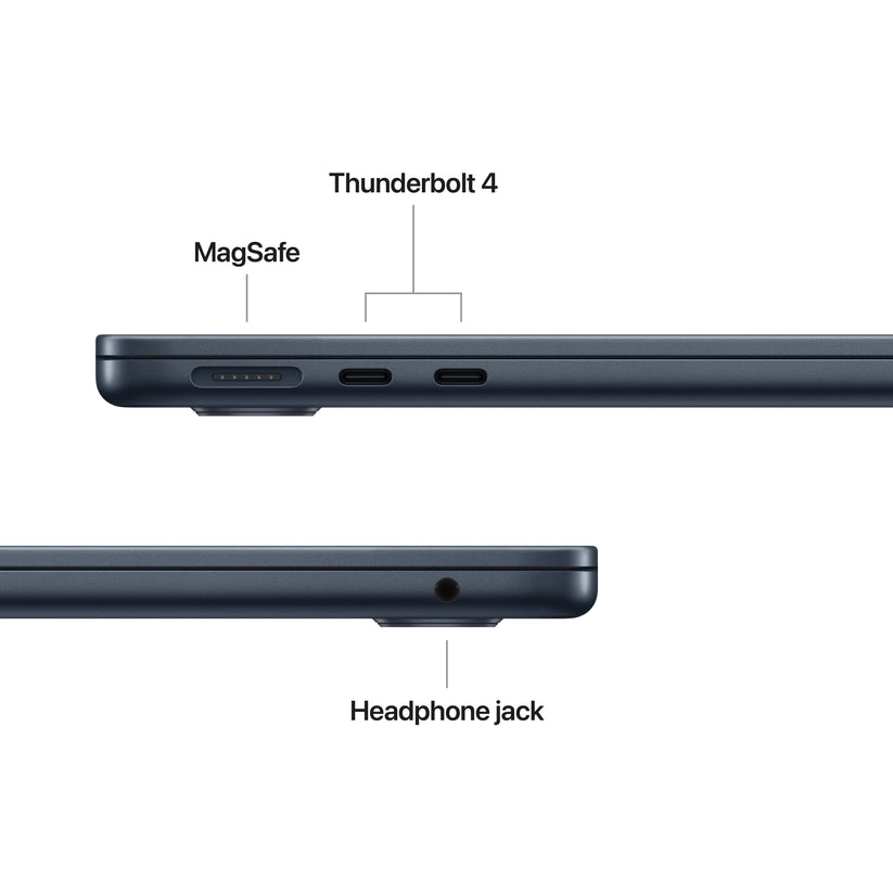 13 hüvelykes MacBook Air: Apple M5 chip 10 magos CPU-val és 10 magos GPU-val, 2TB SSD, 32GB RAM, Háttér-világítású Magic Keyboard Touch ID-val, 70 wattos USB‑C adapterrel – nemzetközi angol - éjfekete CTO