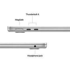 13 hüvelykes MacBook Air: Apple M5 chip 10 magos CPU-val és 10 magos GPU-val, 4TB SSD, 16GB RAM, Háttér-világítású Magic Keyboard Touch ID-val, 70 wattos USB‑C adapterrel – nemzetközi angol - ezüst CTO