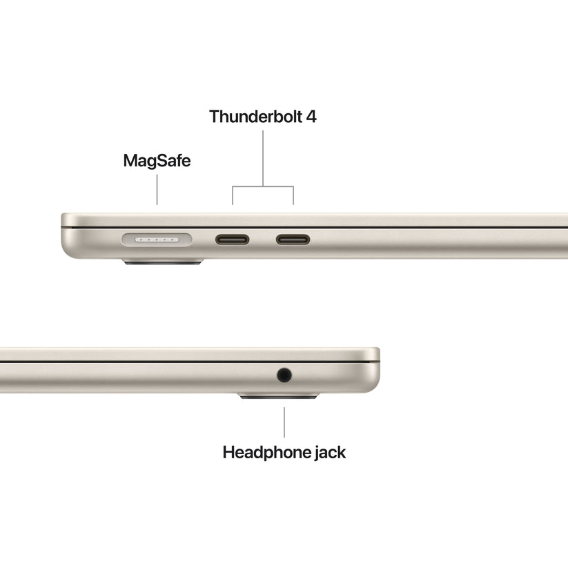 13 hüvelykes MacBook Air: Apple M5 chip 10 magos CPU-val és 10 magos GPU-val, 512GB SSD, 16GB RAM, Háttér-világítású Magic Keyboard Touch ID-val, 70 wattos USB‑C adapterrel – nemzetközi angol - csillagfény CTO