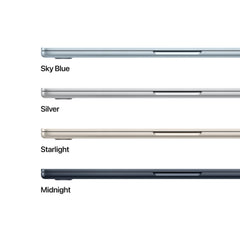 15 hüvelykes MacBook Air: Apple M5 chip 10 magos CPU-val és 10 magos GPU-val, 16GB, 512GB SSD - éjfekete