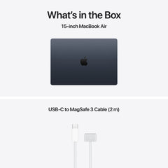 15 hüvelykes MacBook Air: Apple M5 chip 10 magos CPU-val és 10 magos GPU-val, 16GB, 512GB SSD - éjfekete