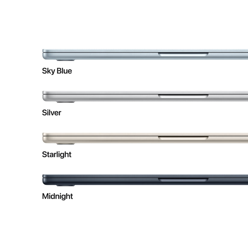 15 hüvelykes MacBook Air: Apple M5 chip 10 magos CPU-val és 10 magos GPU-val, 512GB SSD, 32GB RAM, Háttér-világítású Magic Keyboard Touch ID‑val, 35 wattos, kétportos USB‑C adapterrel – magyar - ezüst CTO