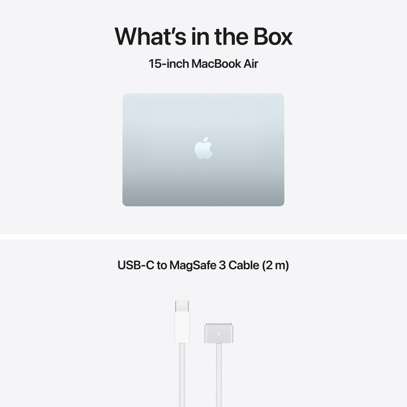 15 hüvelykes MacBook Air: Apple M5 chip 10 magos CPU-val és 10 magos GPU-val, 16GB, 1TB SSD - égkék