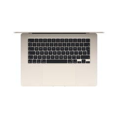 15 hüvelykes MacBook Air: Apple M5 chip 10 magos CPU-val és 10 magos GPU-val, 2TB SSD, 32GB RAM, Háttér-világítású Magic Keyboard Touch ID‑val, 35 wattos, kétportos USB‑C adapterrel – magyar - csillagfény CTO