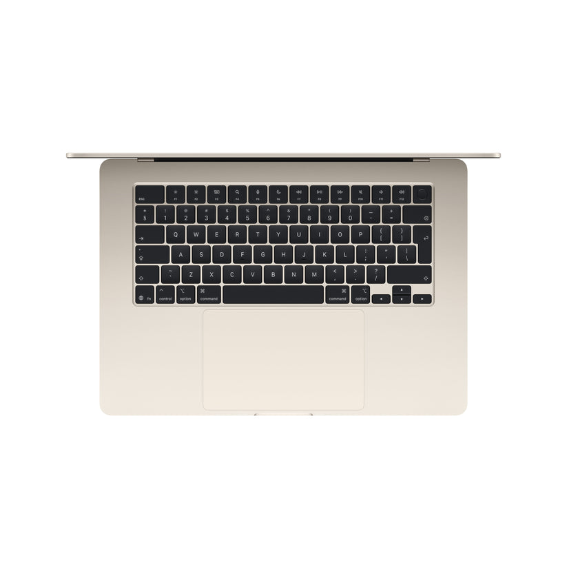 15 hüvelykes MacBook Air: Apple M5 chip 10 magos CPU-val és 10 magos GPU-val, 1TB SSD, 32GB RAM, Háttér-világítású Magic Keyboard Touch ID‑val, 70 wattos adapterrel – magyar - csillagfény CTO