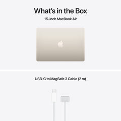 15 hüvelykes MacBook Air: Apple M5 chip 10 magos CPU-val és 10 magos GPU-val, 16GB, 1TB SSD - csillagfény