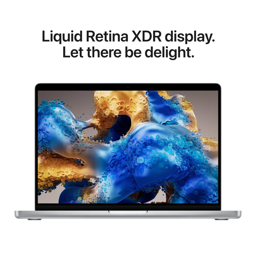 14 hüvelykes MacBook Pro: Apple M5 Max chip 18 magos CPU-val és 40 magos GPU-val, 4TB SSD, 48GB RAM, Háttér-világítású Magic Keyboard Touch ID‑val – magyar - ezüst CTO