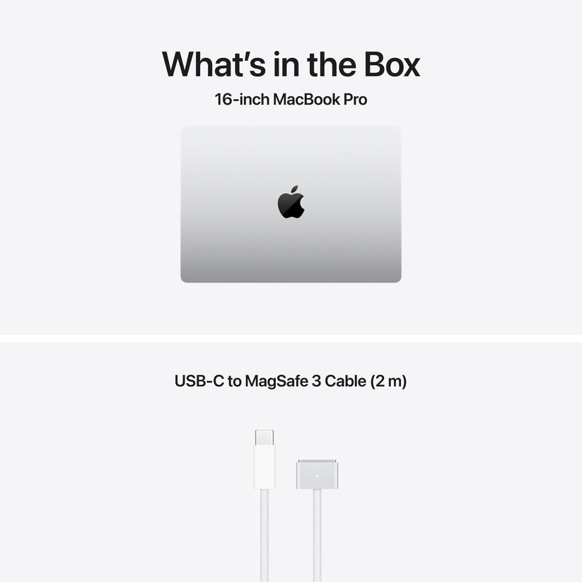 16 hüvelykes MacBook Pro: Apple M5 Max chip 18 magos CPU-val és 40 magos GPU-val, 8TB SSD, 48GB RAM, Háttér-világítású Magic Keyboard Touch ID‑val – magyar - ezüst CTO