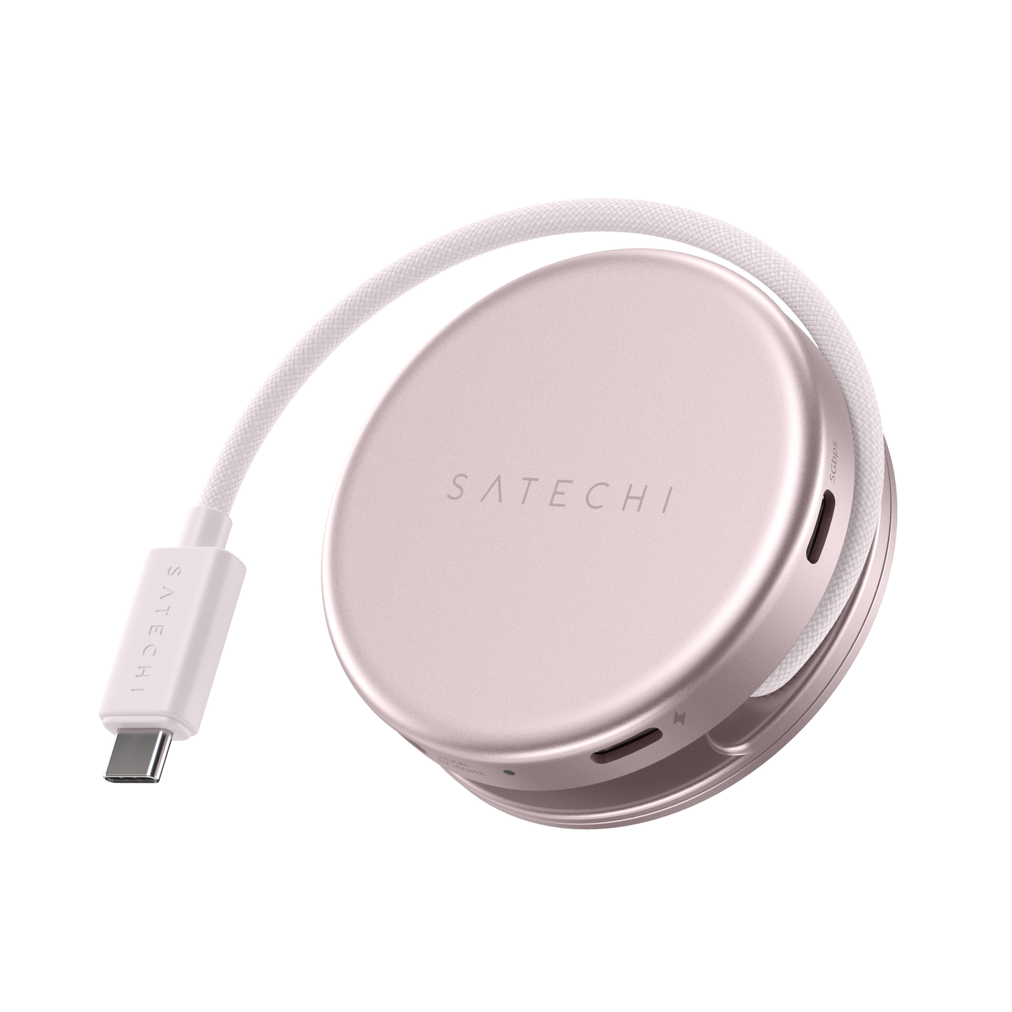 Satechi – OntheGo 5-in-1 Multiport Adapter (1x HDMI 4K 60Hz, 1x USB-C 5 Gbps-ig, 1x USB-A 3.0 5 Gbps-ig, 1xUSB-C PD60W, 1x SD kártya olvasó) - Blush
