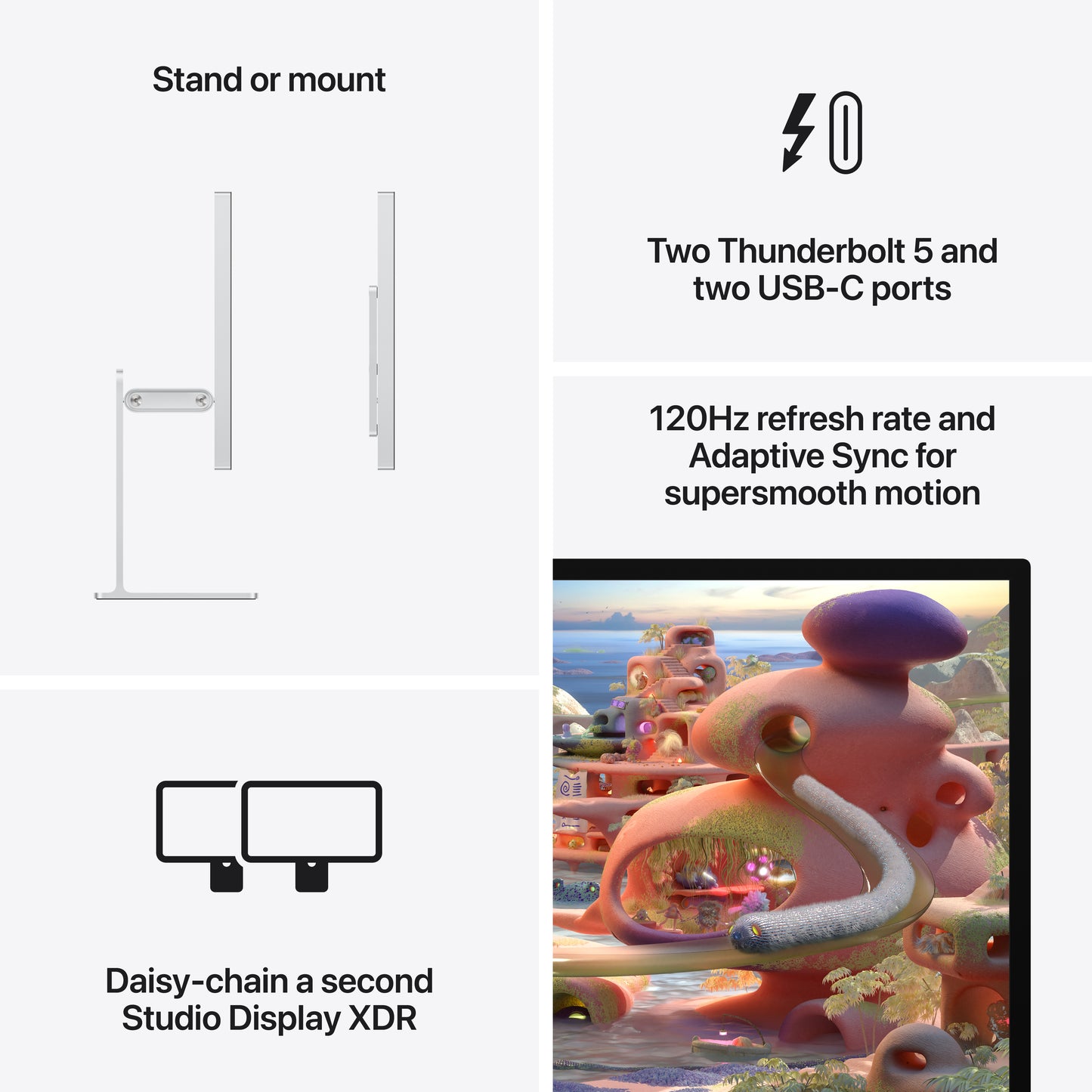 Studio Display XDR - normál üveg - VESA rögzítőadapter (az állvány nem tartozék)