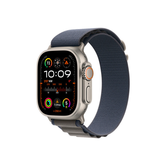 Apple Watch Ultra 2 GPS + Cellular – 49 mm-es titántok, kék alpesi pánt - S (Copy) - iSTYLE.hu