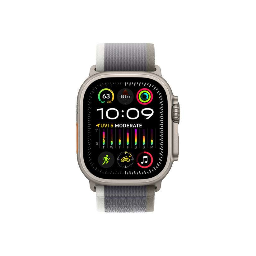 Apple Watch Ultra 2 GPS + Cellular – 49 mm-es titántok, zöld-szürke terep pánt - S/M (Copy) - iSTYLE.hu