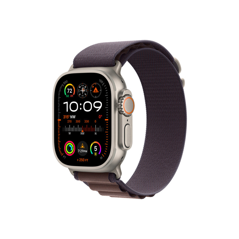 Apple Watch Ultra 2 GPS + Cellular – 49 mm-es titántok, indigó alpesi pánt - S - iSTYLE.hu