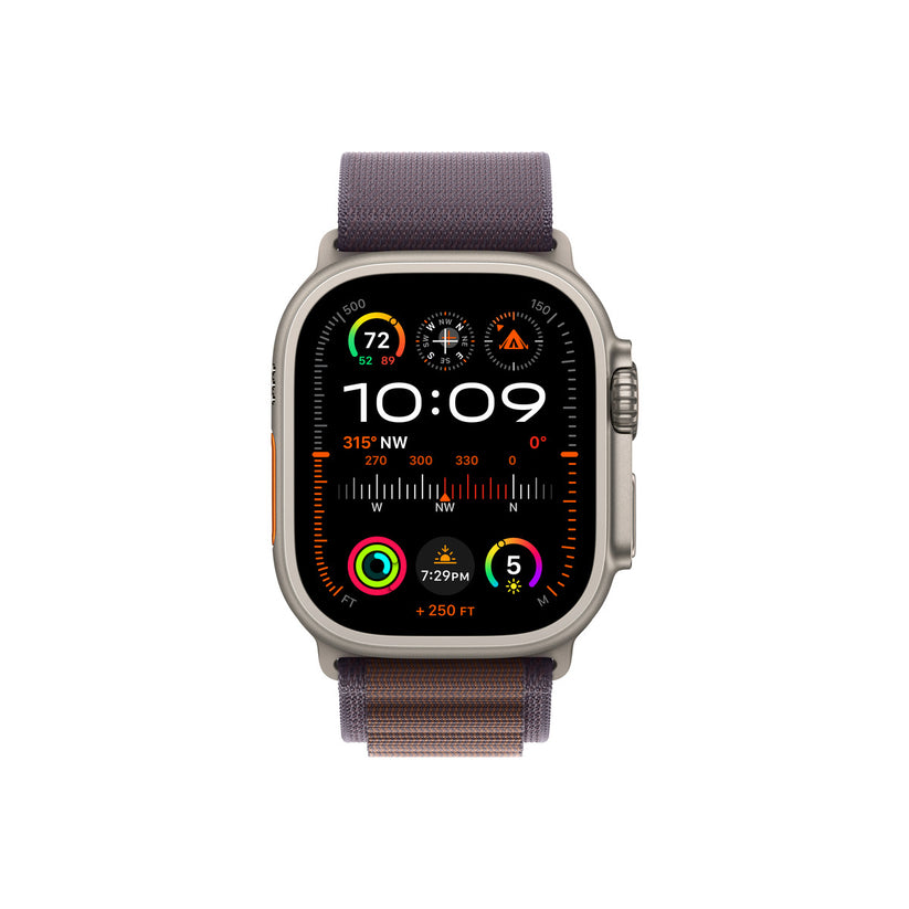 Apple Watch Ultra 2 GPS + Cellular – 49 mm-es titántok, indigó alpesi pánt - S - iSTYLE.hu