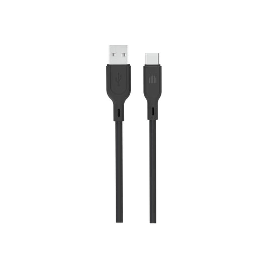 Dviced – USB-A - USB-C szilikon kábel, 1,25 m - fekete - iSTYLE HU