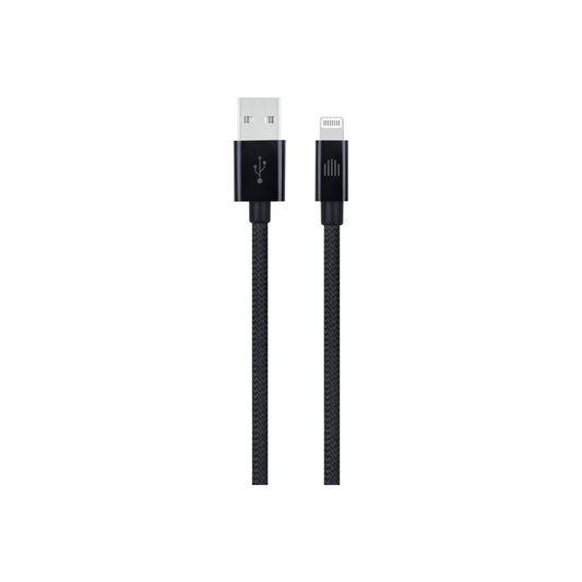 Dviced – USB-A - Lightning szőtt borítású töltőkábel, 0,25 m - fekete - iSTYLE HU