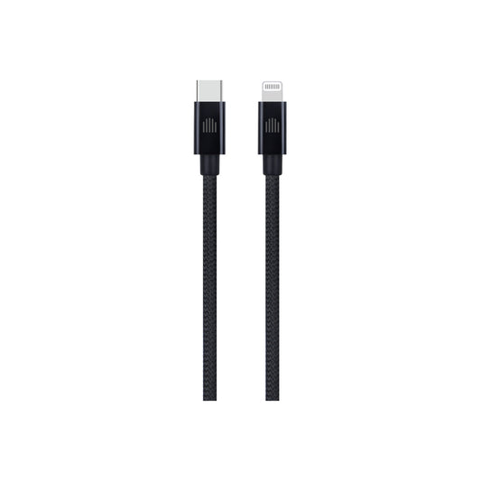 Dviced – USB-C - Lightning szőtt borítású töltőkábel, 1,25 m - fekete - iSTYLE HU