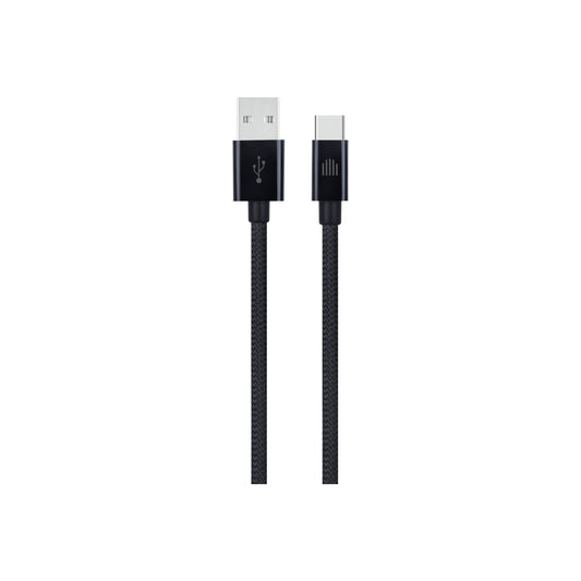 Dviced – USB-A - USB-C szőtt borítású töltőkábel, 1,25 m - fekete - iSTYLE HU