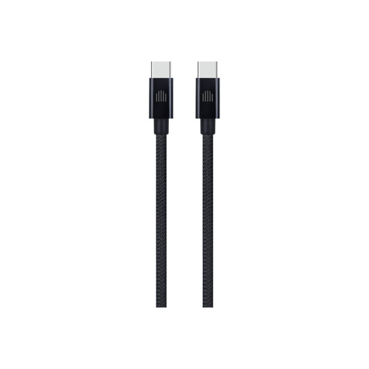 Dviced – USB-C - USB-C szőtt borítású töltőkábel, 0,25 m - fekete - iSTYLE HU
