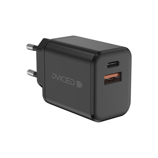 Dviced – Hálózati töltő 35W GaN - 1xUSB-A + 1x USB-C - fekete - iSTYLE HU