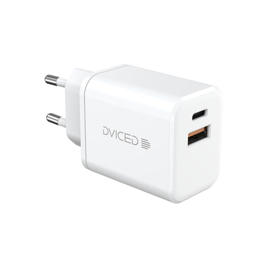 Dviced – Hálózati töltő 35W GaN - 1xUSB-C + 1x USB-A + USB-C to USB-C kábel - fehér - iSTYLE HU