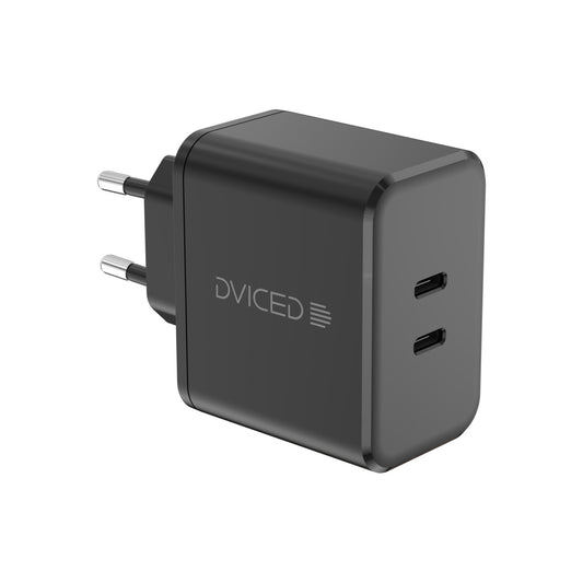 Dviced – Hálózati töltő 65W GaN - 2xUSB-C + USB-C to USB-C kábel - fekete - iSTYLE HU