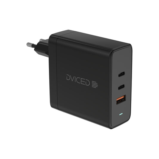Dviced – Hálózati töltő 65W GaN - 2xUSB-C + 1x USB-A + USB-C to USB-C kábel - fekete - iSTYLE HU