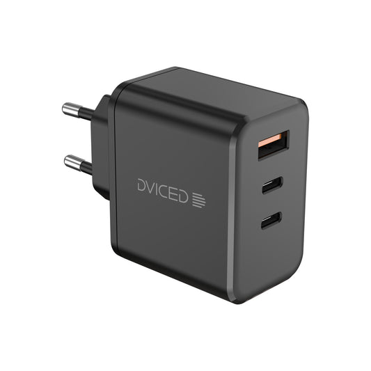 Dviced – Hálózati töltő 140W GaN - 2xUSB-C + 1x USB-A LED- fekete - iSTYLE HU