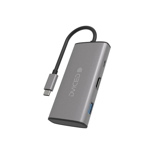Dviced – Type-C HUB 6-in-1 (2xUSB 3.0 (A), 2xUSB-C, HDMI, SD kártyaolvasó) - iSTYLE HU