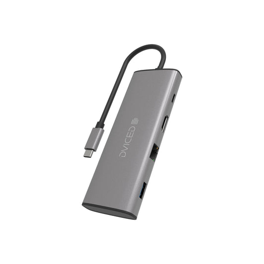 Dviced – Type-C HUB 7-in-1 (2xUSB 3.0 (A), 2xUSB-C, HDMI, SD kártyaolvasó, Ethernet) - iSTYLE HU