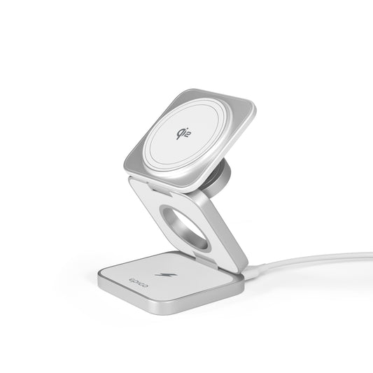 EPICO – UltraBase 3in1 Qi2 Mag+ összecsukható vezeték nélküli töltőállomás - fehér - iSTYLE HU