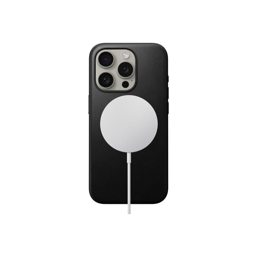 Nomad – Modern Leather Bőrtok iPhone 15 Pro, MagSafe - fekete - iSTYLE HU