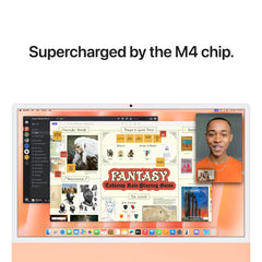 24 hüvelykes iMac Retina 4,5K kijelzővel: Apple M4 chip 10 magos CPU-val és 10 magos GPU-val, 512GB SSD, 16GB RAM, Nano-texturált üveg, Magic Trackpad, Magic Keyboard Touch ID-val - nemzetközi angol - narancs CTO