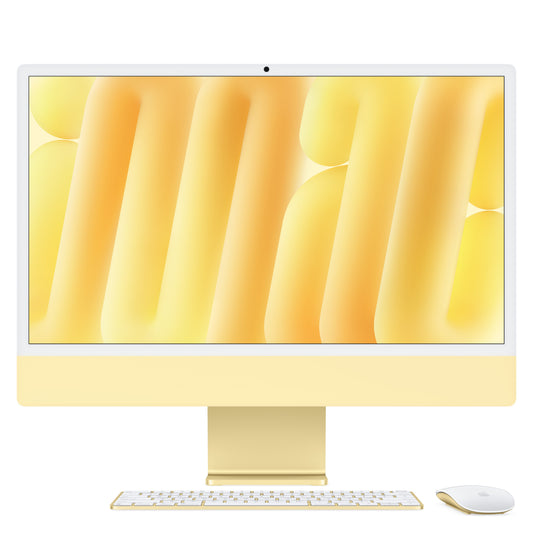 24 hüvelykes iMac Retina 4,5K kijelzővel: Apple M4 chip 10 magos CPU-val és 10 magos GPU-val, 512GB SSD, 32GB RAM, Nano-texturált üveg, Magic Trackpad, Magic Keyboard Touch ID-val - nemzetközi angol - sárga CTO