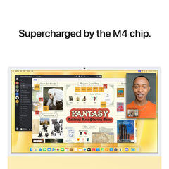 24 hüvelykes iMac Retina 4,5K kijelzővel: Apple M4 chip 10 magos CPU-val és 10 magos GPU-val, 2TB SSD, 16GB RAM, Magic Mouse, Magic Keyboard Touch ID-val - nemzetközi angol - sárga CTO