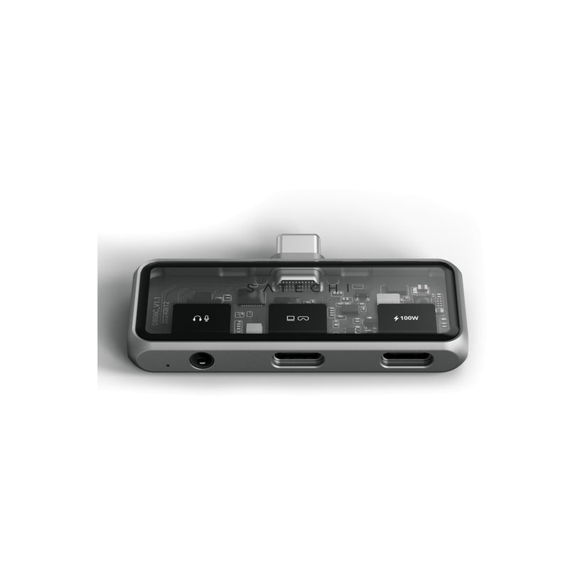 Satechi – hordozható XR Hub, kettő USB-C és 3,5 mm audio aljzat - asztroszürke - iSTYLE HU