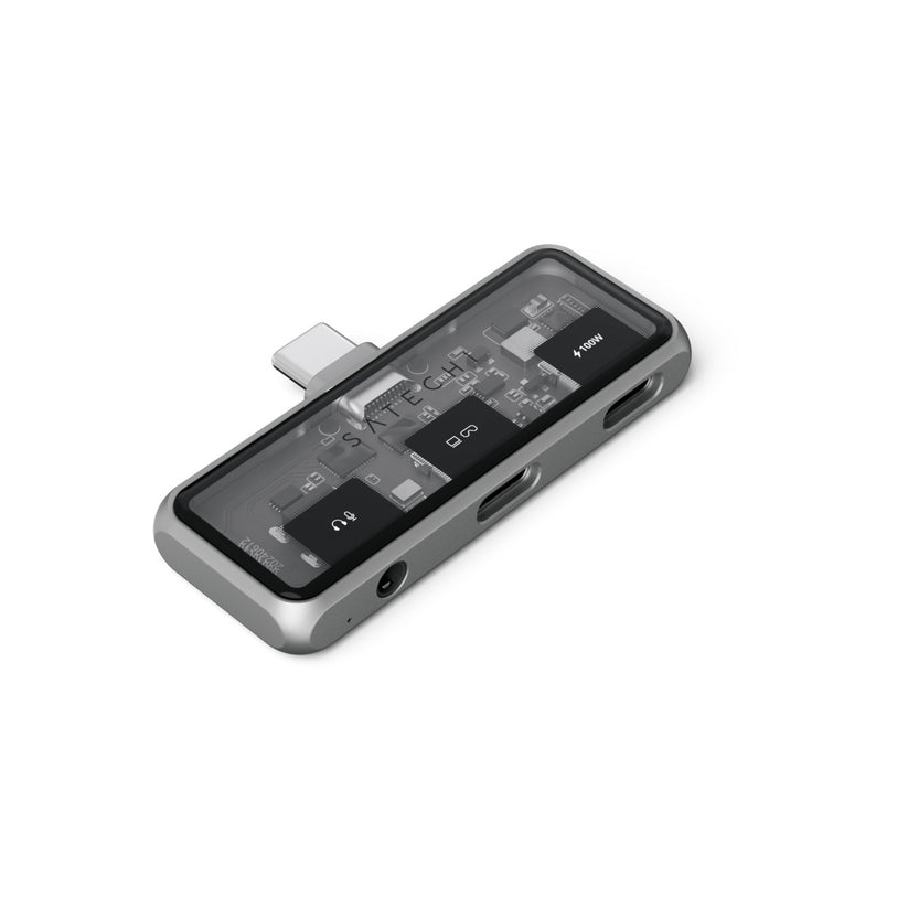 Satechi – hordozható XR Hub, kettő USB-C és 3,5 mm audio aljzat - asztroszürke - iSTYLE HU