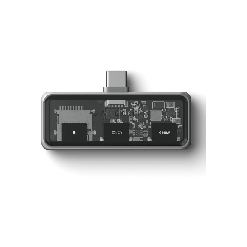 Satechi – hordozható XR Hub, kettő USB-C és microSD bemenet - asztroszürke - iSTYLE HU