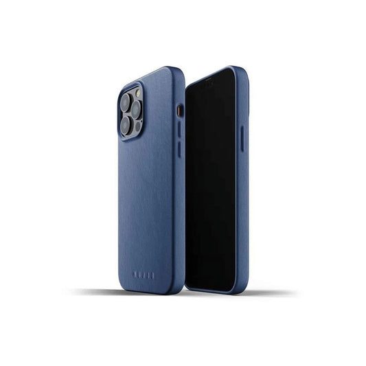 Mujjo – iPhone 13 Pro Max bőr tok - kék - iSTYLE HU