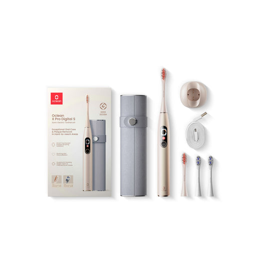Oclean – X Pro Digital Set szónikus elektromos okos fogkefe szett - Arany - iSTYLE HU
