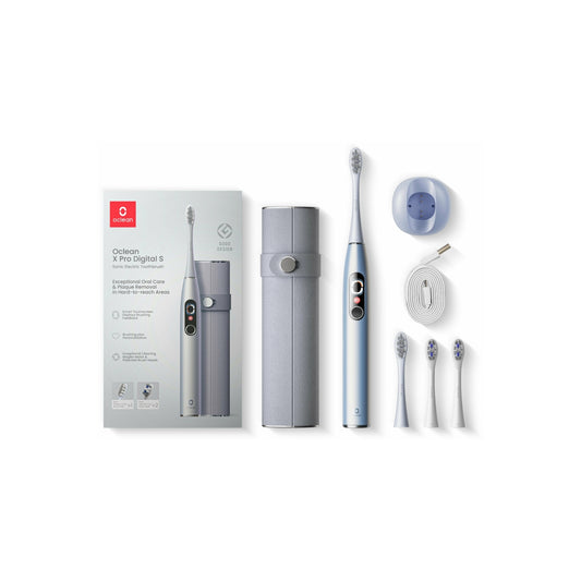 Oclean – X Pro Digital Set szónikus elektromos okos fogkefe szett - Ezüst - iSTYLE HU
